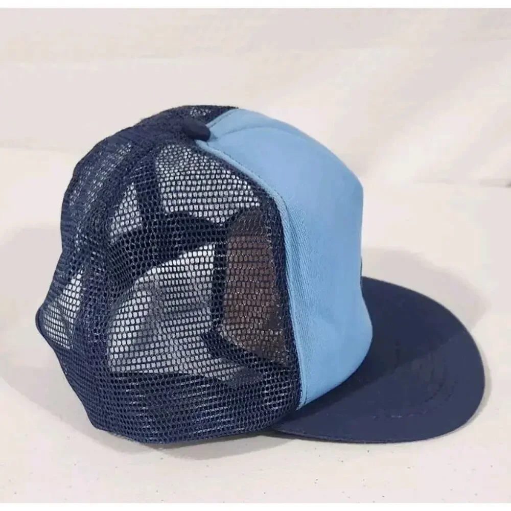 Vintage Webelos Cub Scout Hat Official Boys Blue Merit Badge Snapback Made USA